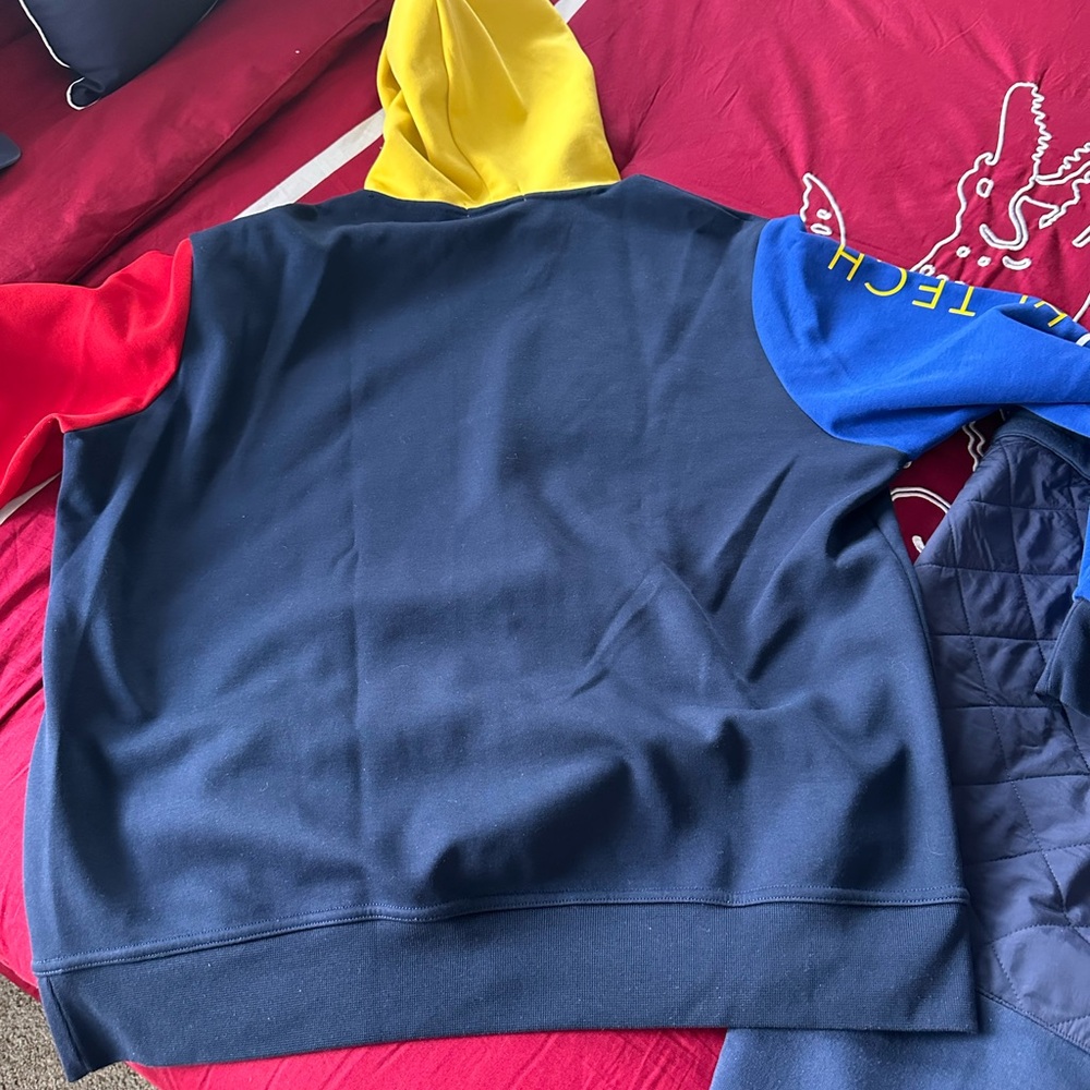 🔥🔥 Rare Polo by Ralph Lauren Yellow and Black Hoodie/Jogger Pants matching hat - Picture 9 of 11